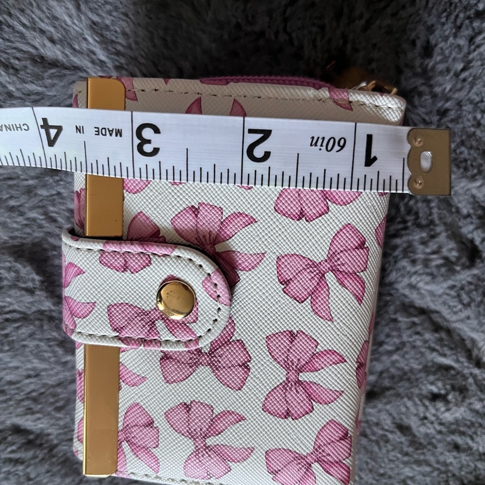 Unk Pink Bow Pattern Wallet